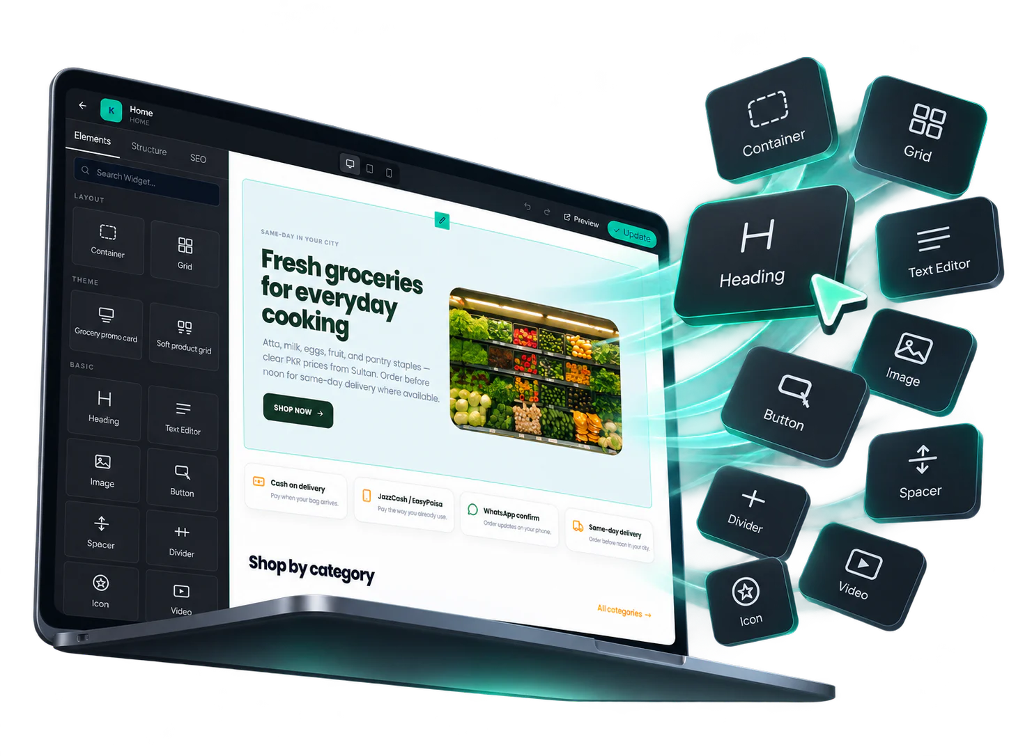 Bizlif visual page builder